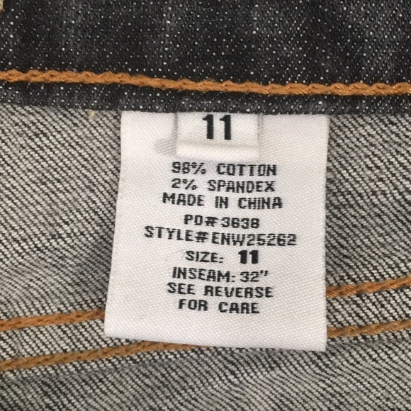 𝅺VINTAGE Paris Blues Faded Black Flare Bottom Jeans Juniors 11 - Picture 6 of 9